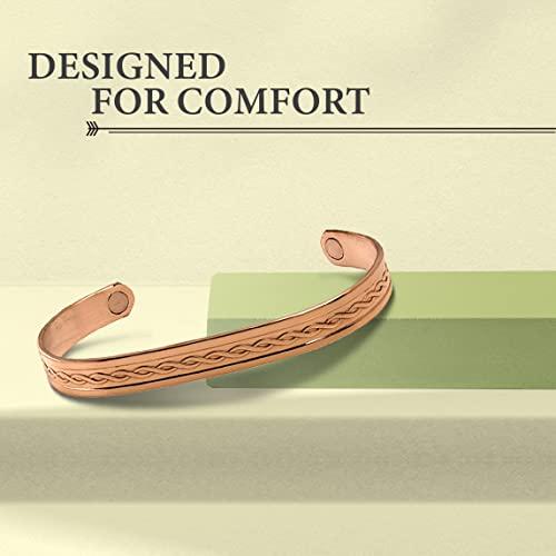 Sabona Sabona Tudor Copper Magnetic Bracelet, Copper Tudor Wristband, Small, 5.5”