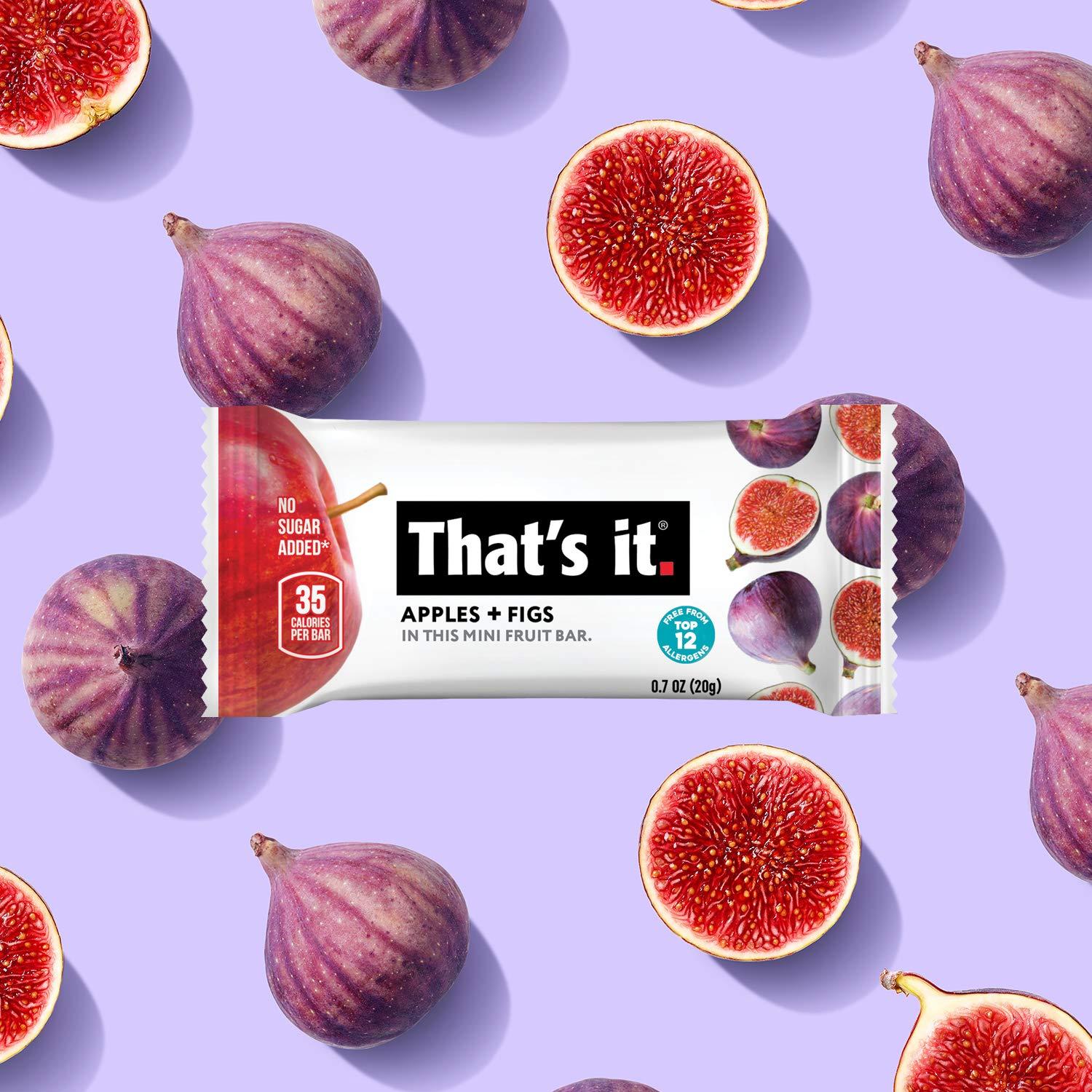 That's it. That's it. Mini Fruit Bars Variety (20 Pack) No Sugar Added, Plant-Based, Vegan & Gluten Free, Breakfast Bar, Paleo, for Children & Adults, Non GMO, Fiber