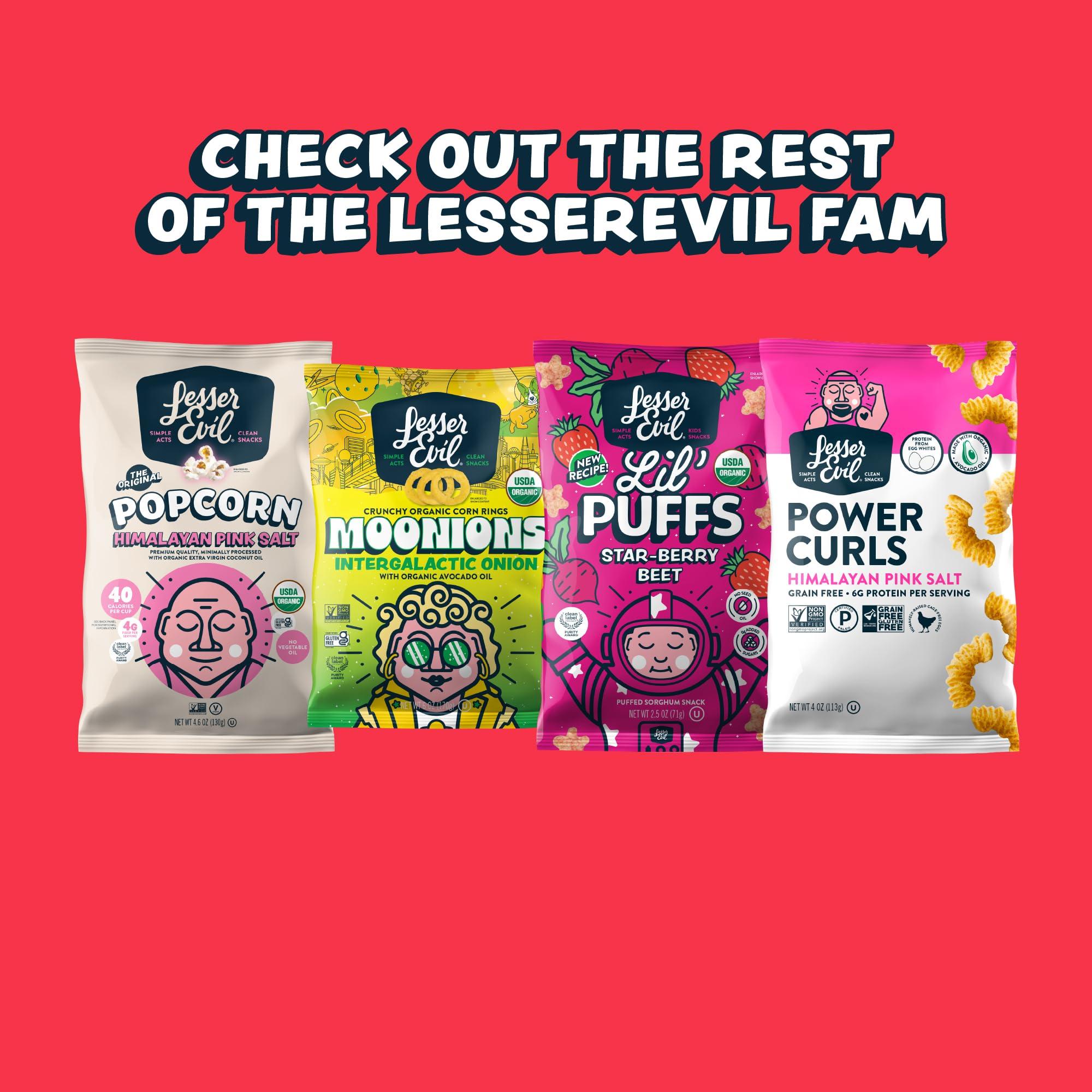 Lesserevil LesserEvil Outer Planet Pizza Space Balls, Premium Quality, Minimally Processed, No Vegetable Oil, 5 oz, Pack of 3