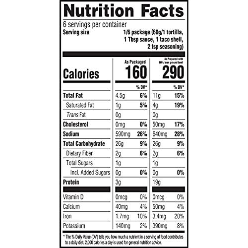 Taco Bell Taco Bell Crunchy & Soft Taco Dinner Kit, 12.77 oz Box (Pack of 10)