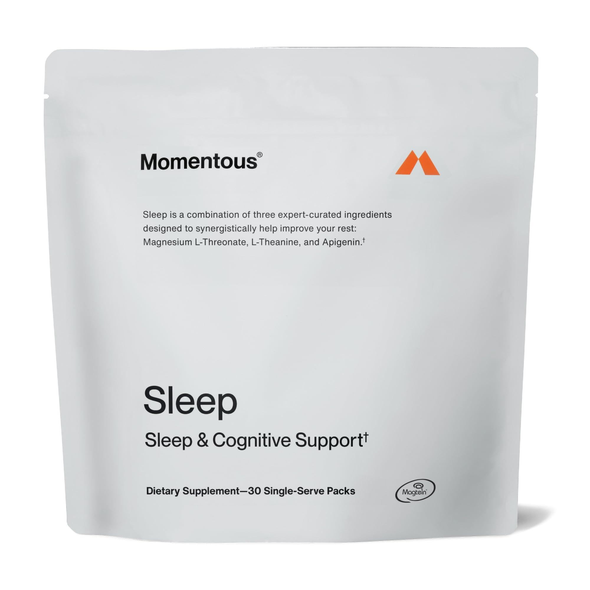 Momentous Momentous Sleep Pack Magnesium L-Threonate, Apigenin & L-Theanine, 30 Servings