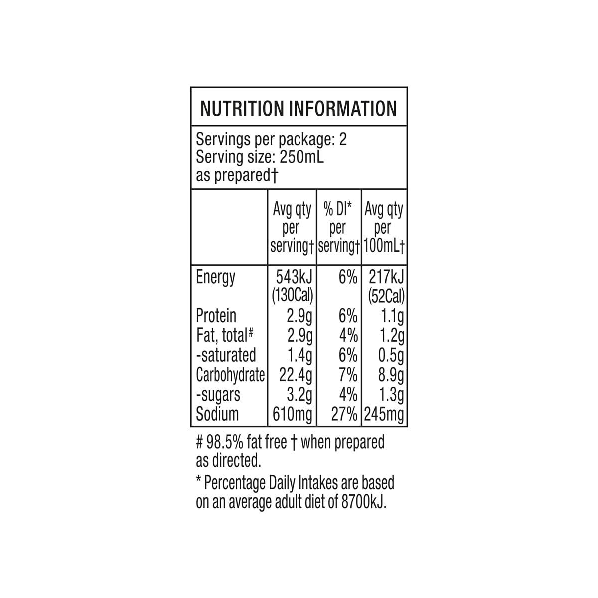 Unilever Continental Chinese Chicken & Corn Lots-a-noodles Soup 2 Serves 66gm