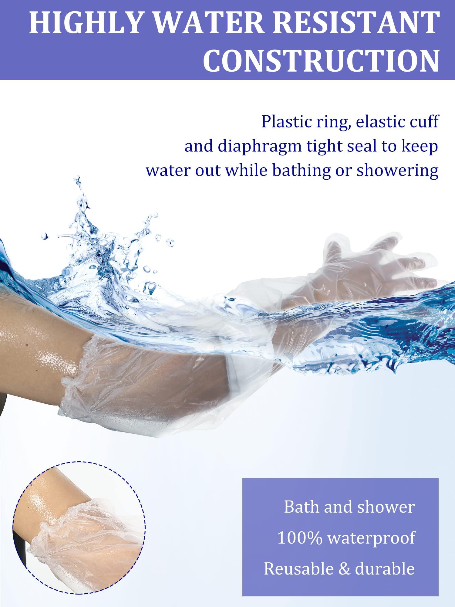 Sosation Sosation 50 Pcs Waterproof Arm Cast Cover for Shower Bath, Arm Cast Sleeve Protector, Adult Long Cast Bandage Protector Bag Covers for Shower Broken Wound Wrists Elbow(35.4 Inch)