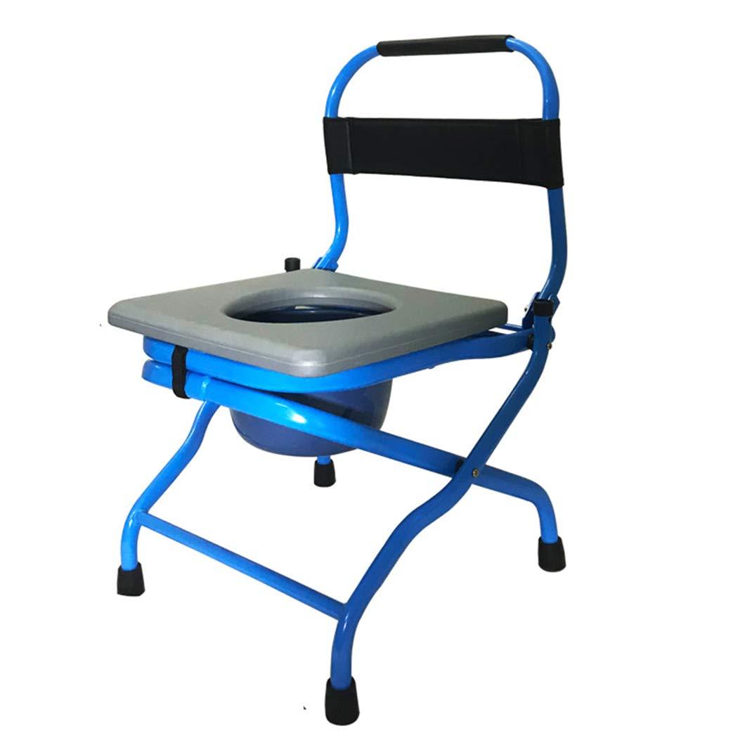 SYTH Medical Bedside Commode Toilet Seat,Folding Mobile Toilet for The Elderly Simple Toilet Chair,Sitting Side Chair Toilet Chair,Perfect for Camping, Hiking, Trips, Construction Sites, and More