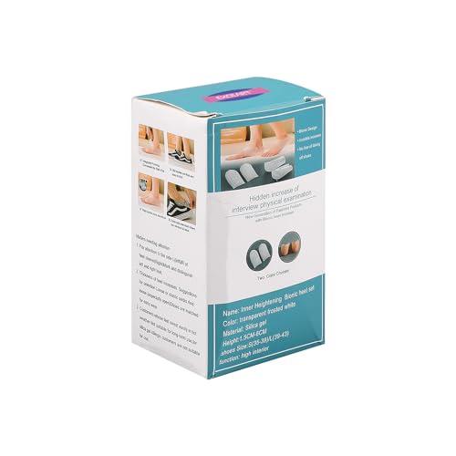 EXCEART 1 Pair Invisible Height Increase Insole, Silicone Heel Protector Invisible Heel Lift Shoe Insoles, Inserts Silicone Heightening Insoles for Men and Women Half Shoe Pad