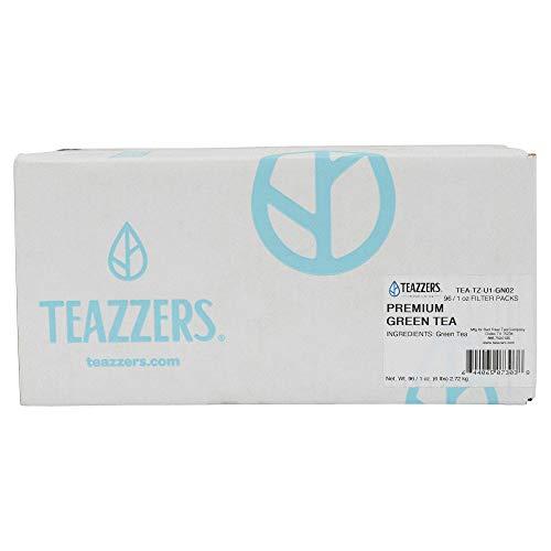 Teazzers Teazzers Premium All-Natural Green Tea Bags, Large 1-Gallon Iced Tea Brew, Commercial Size Tea Filters, Bulk 96 Pack, 1 oz. Great for Foodservice Ice Tea Brewers, Unsweetened