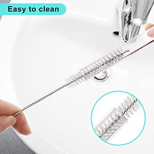 Marbe 8-pack Replacement Straws for 1/Half Gallon Water Bottle (64 oz/ 128 oz Jug),Reusable Silicone Straw Cut Short to Fit any Big Jug Bottle with Spout Lid/Cap (8 Straws+4 Cleaner Brushes)