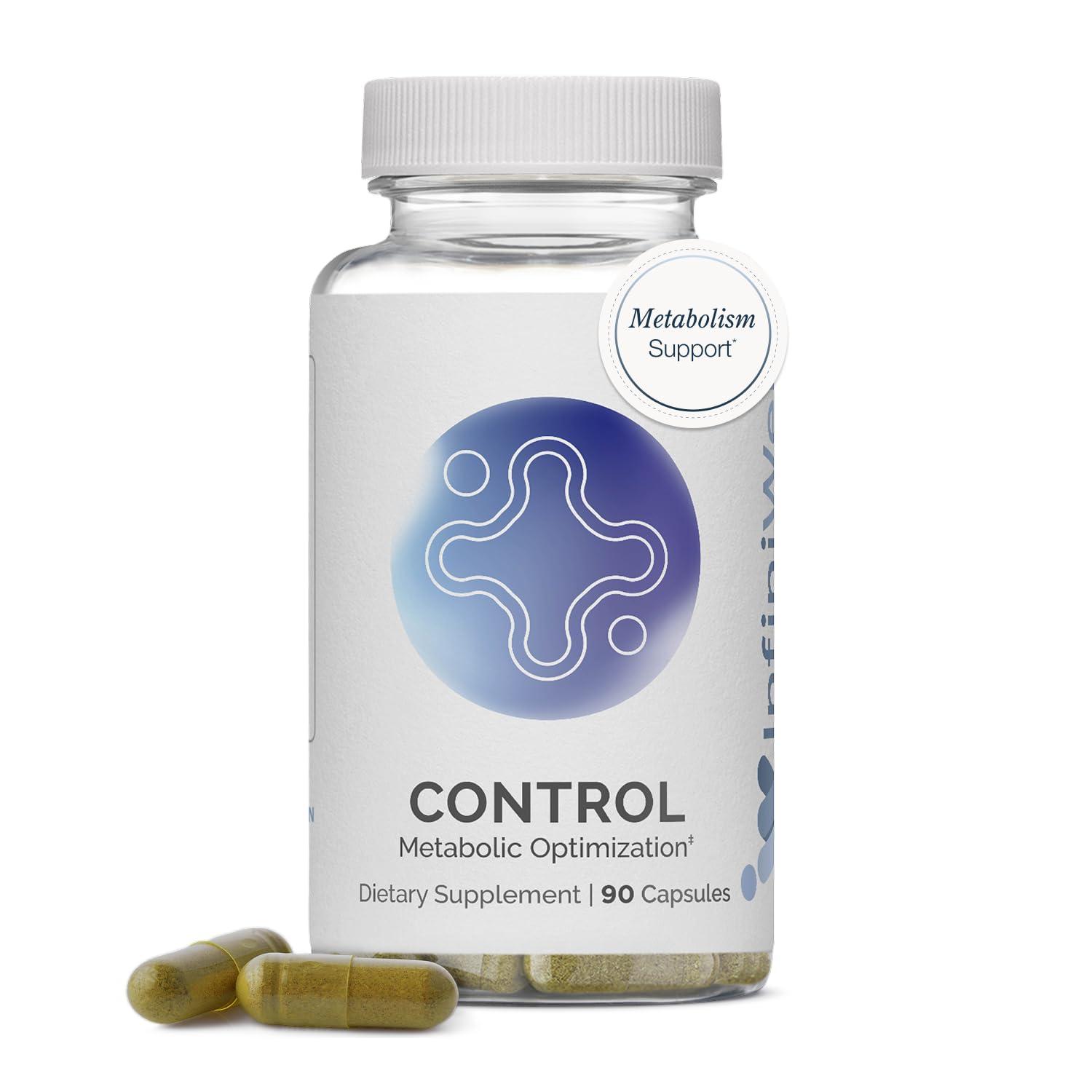 InfiniWell InfiniWell Control - Metabolic Optimization - Berberine Supplement with MitoBurn, Bitter Melon - 90 Capsules (1 Month Supply)