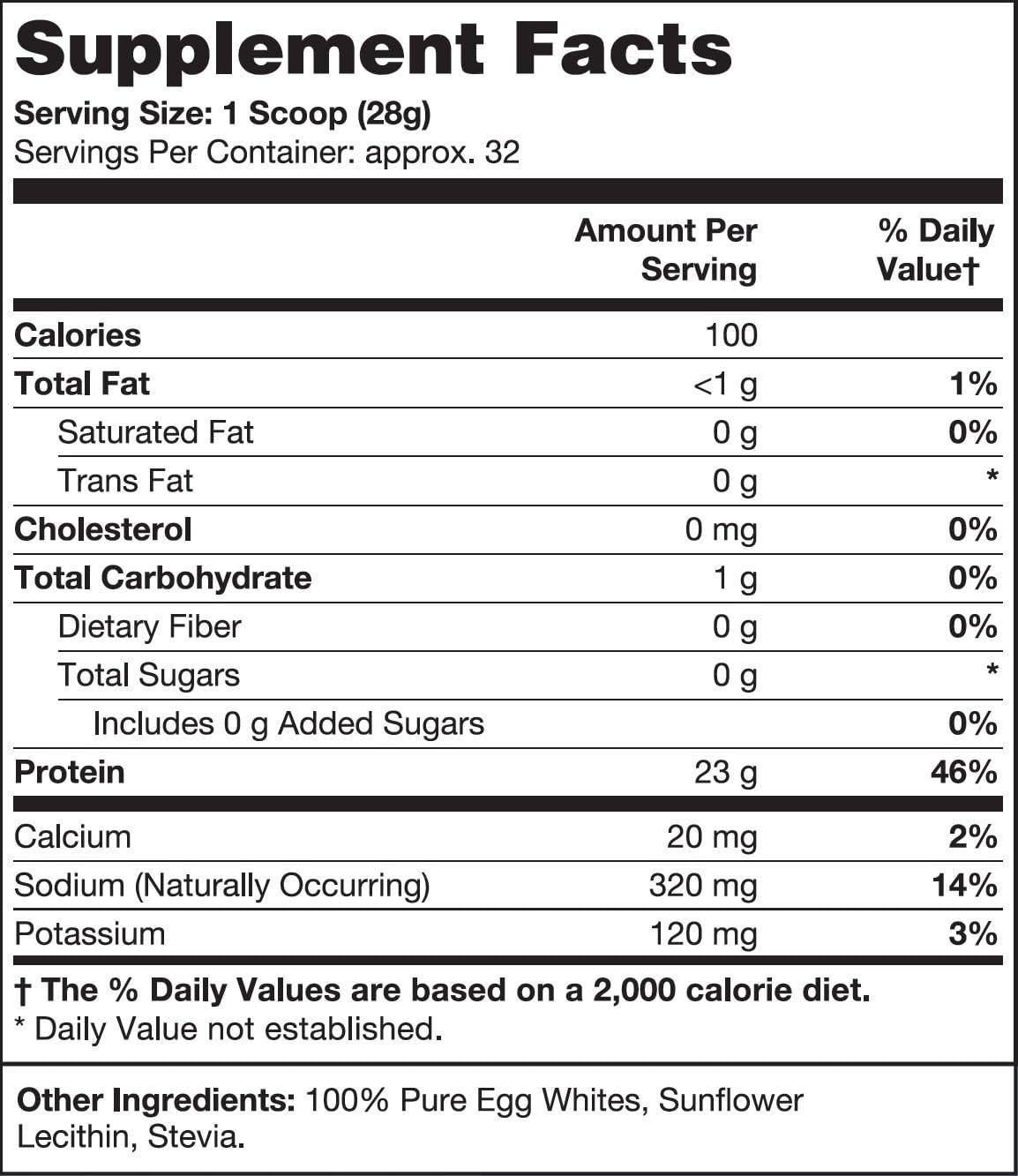 Healthy 'N Fit Healthy \'N Fit - 100% Egg Protein (unflavored & unsweetened) Natural, 2 lb Bag, Just Egg Instant Dried Egg Whites: Great for Baking and Mixing.