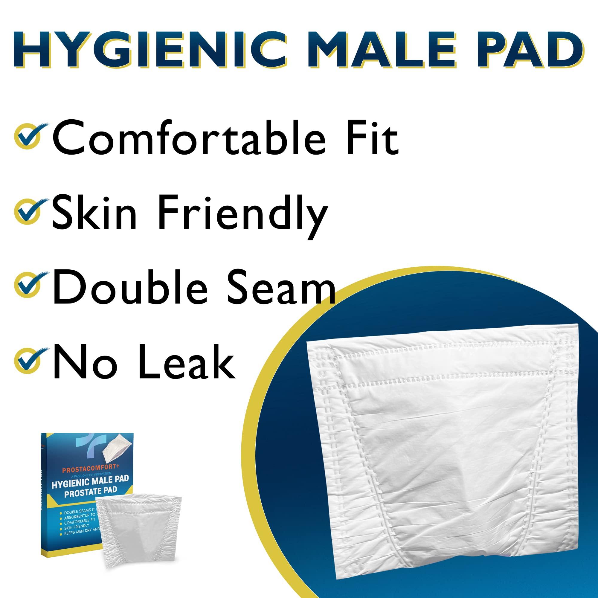 Prostacomfort PROSTACOMFORT+ Hygienic Men Pad 24 Pcs Incontinence Guards Super Absorbent Urinary Drip Sleeves Prevents Leaks, Bad Odors & Stains Oeko TEX Certified Bladder Control Pads