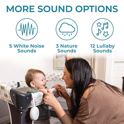 Marpac Yogasleep Hushh+ Portable White Noise Machine for Baby, 20 Soothing Natural Sounds, Wireless Charging & Speaker, Compact Size, Noise Canceling for Better Sleep, Privacy & Nursery Must Have