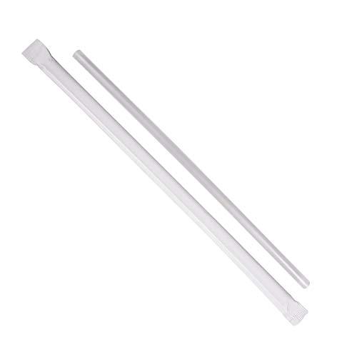 Karat Karat C9090 7.75" Jumbo Straws (5mm Diameter), Paper-Wrapped, Clear (Case of 12000)