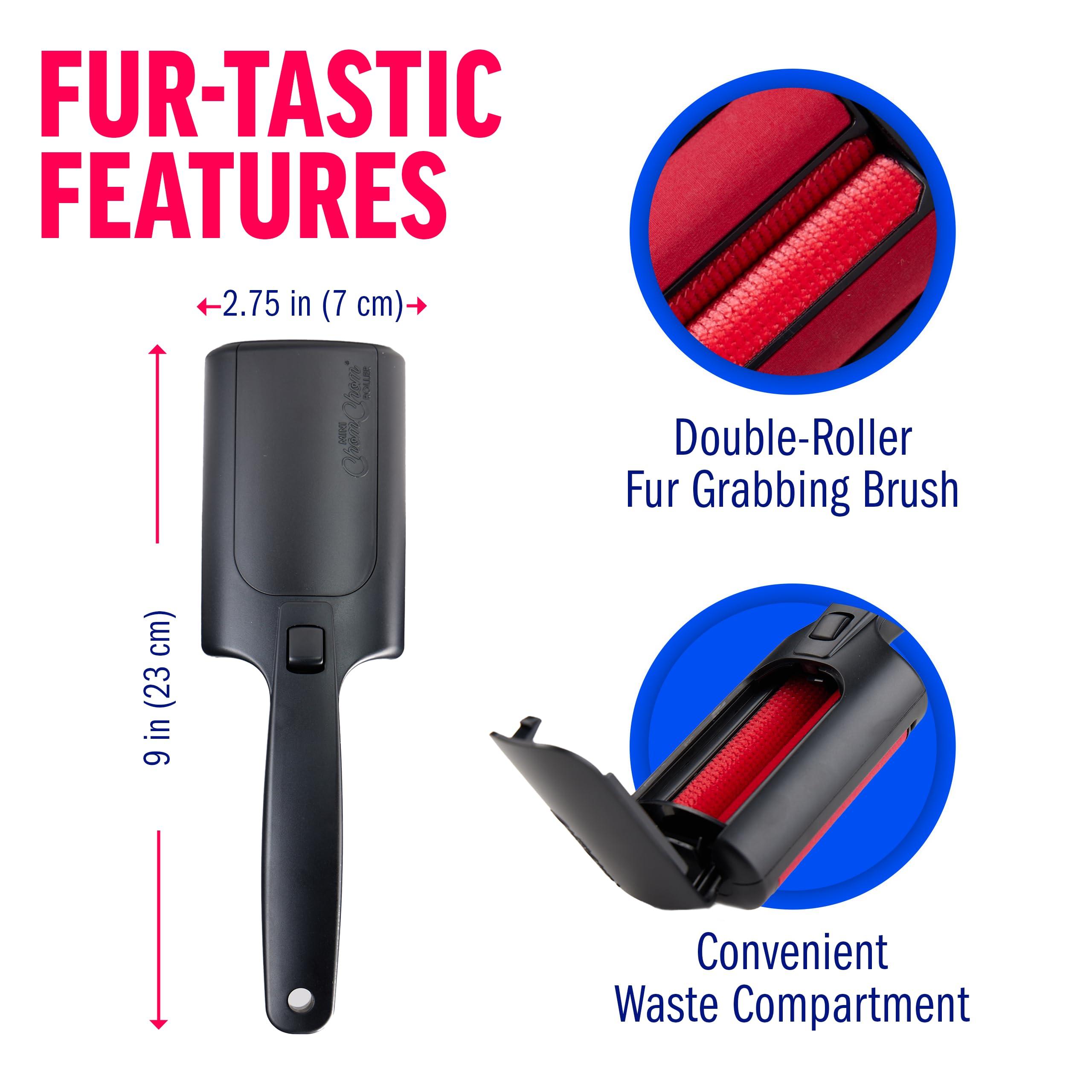 ChomChom Roller Chom Chom Roller Mini for Pet Hair - Mini ChomChom Lint Roller Pet Hair Removal Tool for Clothes, Couches and Cars - Dog Hair Remover and Lint Remover for Clothes - Reusable Lint Roller for Cat Hair