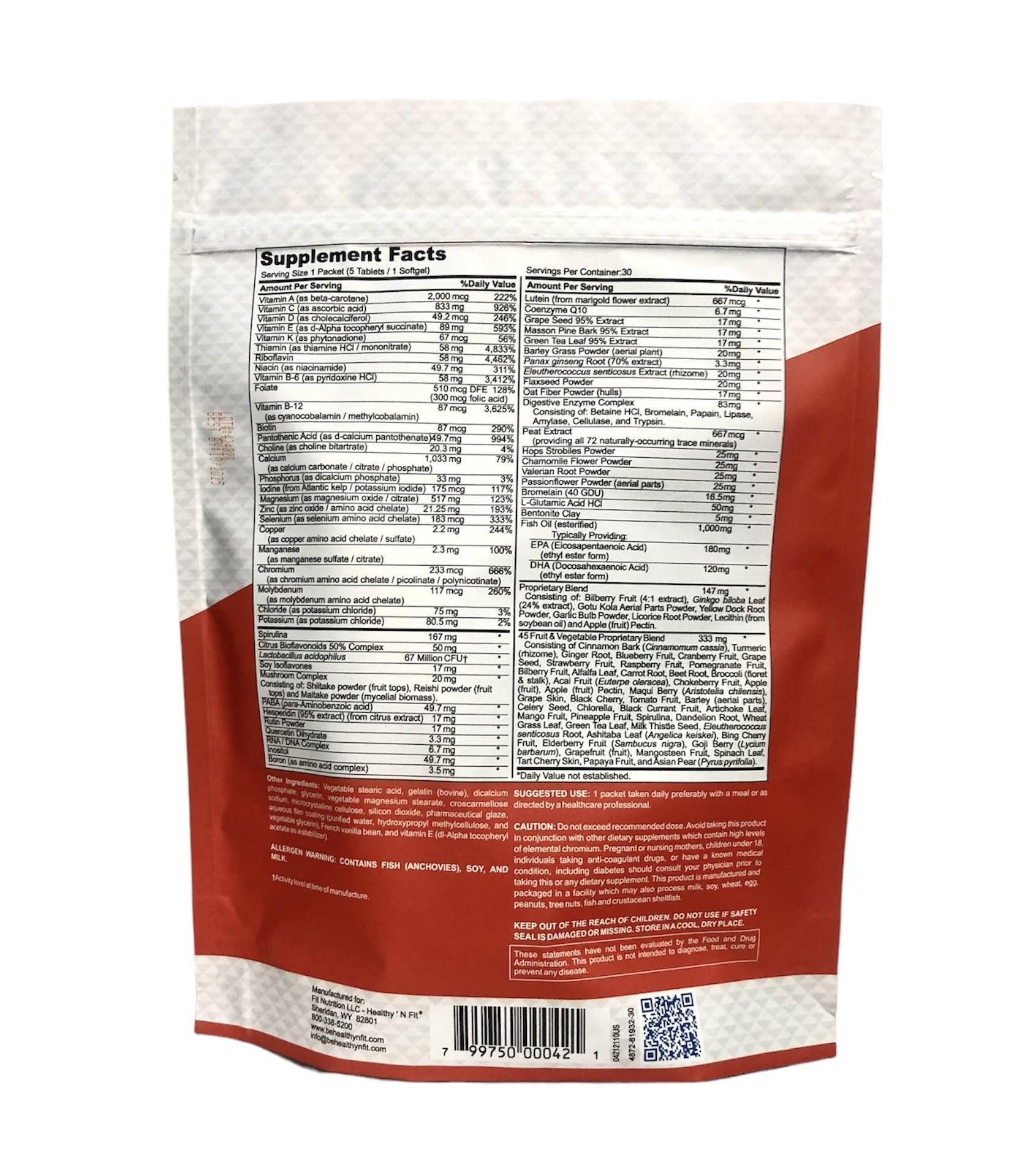 Healthy 'N Fit Healthy \'N Fit NUTRI Pack - 30 Day Pkt -One Pack Daily, Multivitamin All-in-One Packets