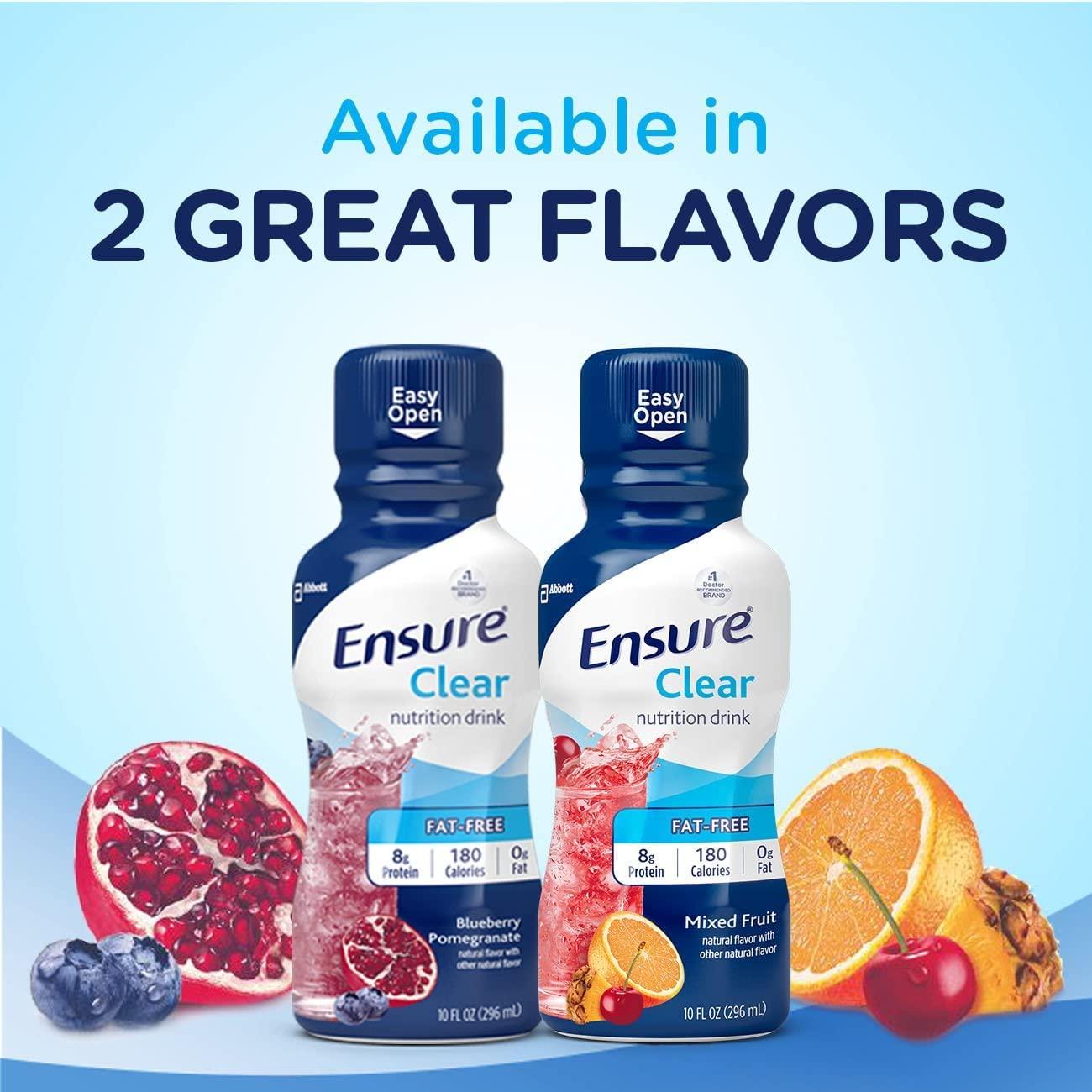 Ensure Clear Ensure Clear Mixed Fruit Nutritional Drink | 8g Protein, 15 Vitamins & Minerals | Ready-to-Drink | Refreshing Taste | 10 fl oz -12 Pack*