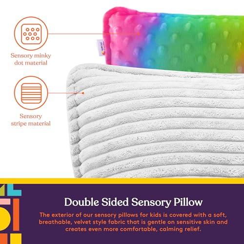 Special Supplies Special Supplies Vibrating Pillow Sensory Pressure Activated for Kids and Adults, 12 x 12 Plush Minky Soft Cover, Colorful