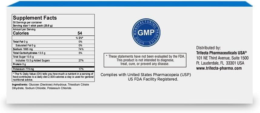 TRIORAL TRIORAL Hydration Electrolytes Powder (100Pack)-Rapid Rehydration Solution,Essential Hydrating Formula,Combat Dehydration from Workouts,Sports & More, First Aid Kit,Travel Must-Haves,Drink Mix Packets