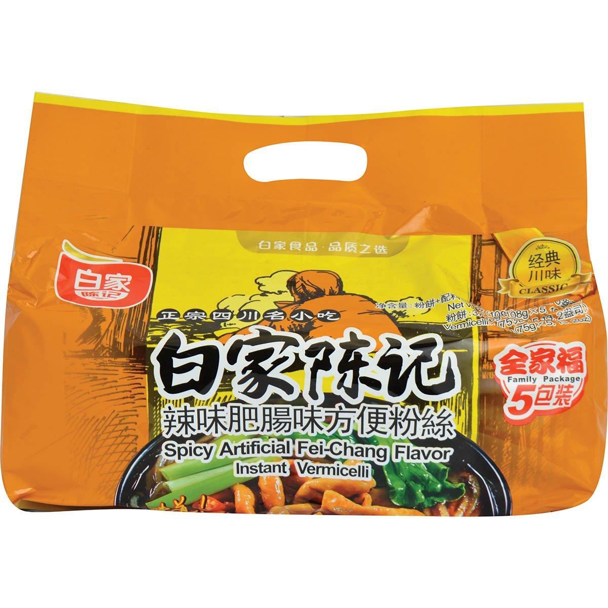 Baijia Baijia Instant Noodles, Chinese Spicy Fei-Chang Flavor, 19 Ounce