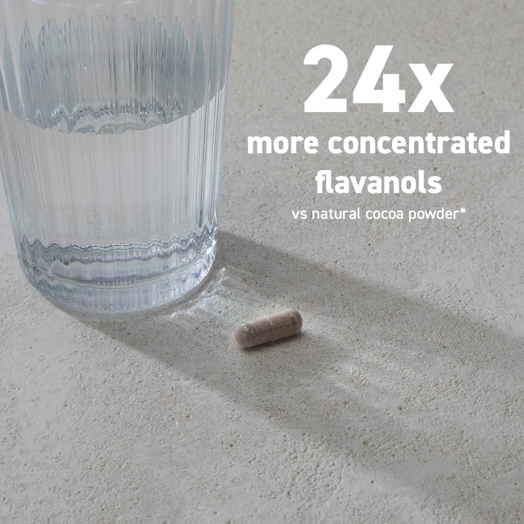 CocoaVia CocoaVia Memory & Focus Brain Supplement, 90 Day, Cocoa Flavanol Blend, Lutein, Added Caffeine for Boost. Improve Cognitive Function, Attention, Vegan & Plant Based, 90 Capsules