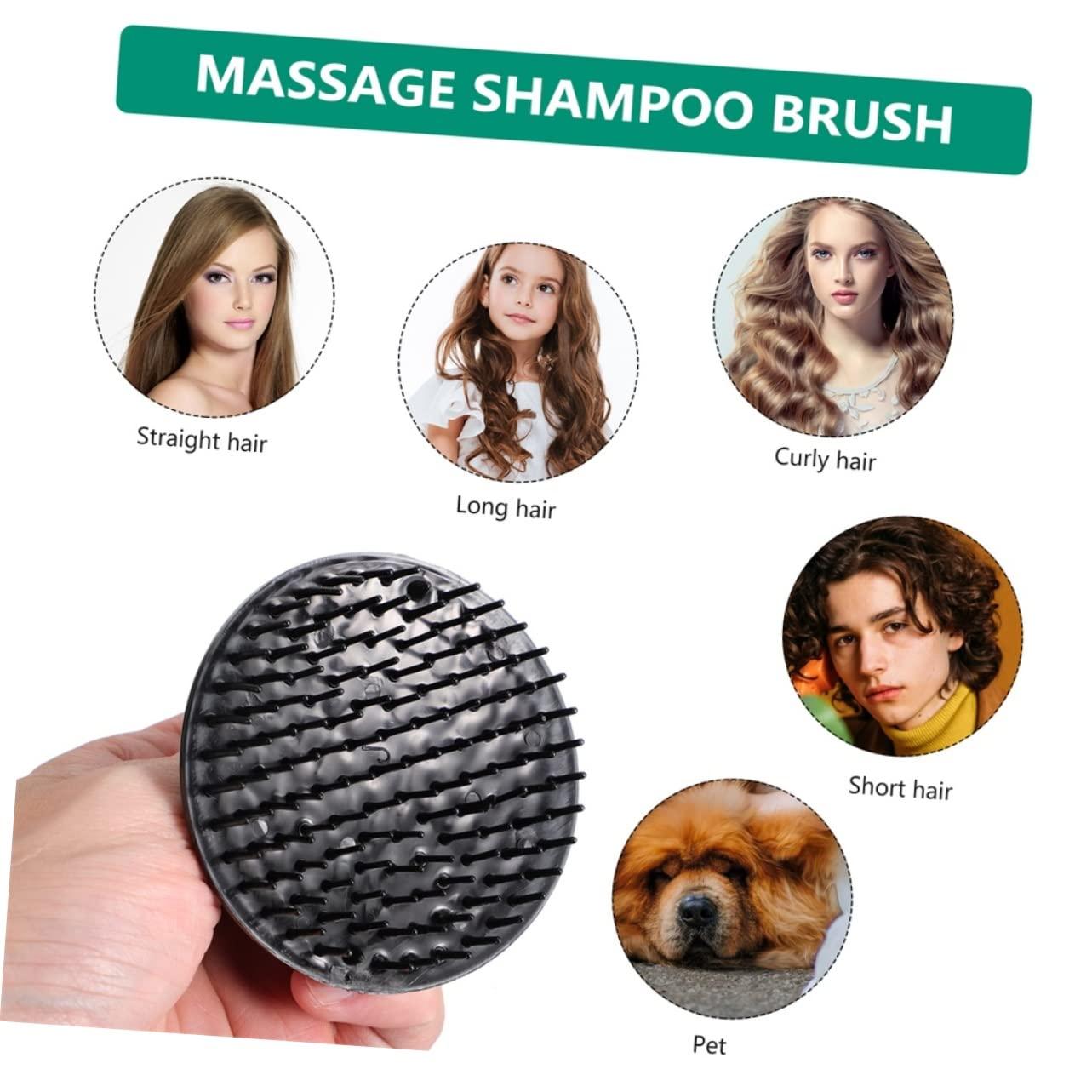 Healeved Healeved 8 Pcs Massage Shampoo Brush Scalp Scrubber Shower Brush for Hair Scalp Shampoo Brush Face Wax Head Scalp Massage Brush Roller Brush for Blow Drying Massager Sponge Plastic Black