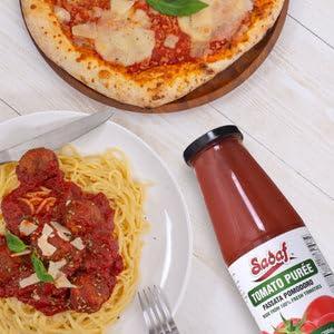 Sadaf Sadaf Tomato Pure - Passata Pomodoro - Tomato Puree for Cooking, Flavoring and Topping Meals - Tomato Passata - Kosher - 24.69 Oz Bottle