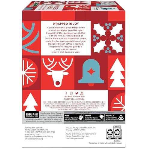 Caribou Coffee Caribou Coffee Reindeer Blend, Single-Serve Keurig K-Cup Pods, Dark Roast Coffee Pods, 88 Count