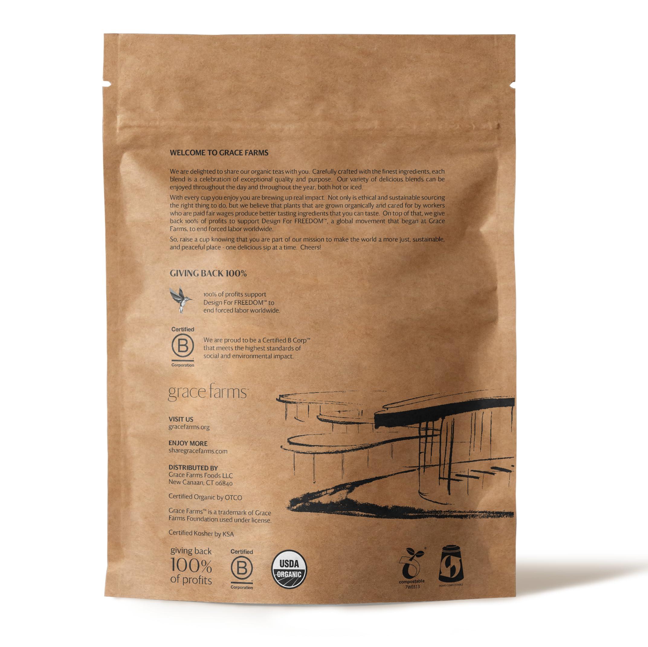 Grace Farms Grace Farms ROOIBOS CHAI ORGANIC ICED TEA (Twelve 1qt. Brew Bags, 3 Gallons) | Refreshing and Spiced, Naturally Sweet Sugar-Free | Easy Cold Brew