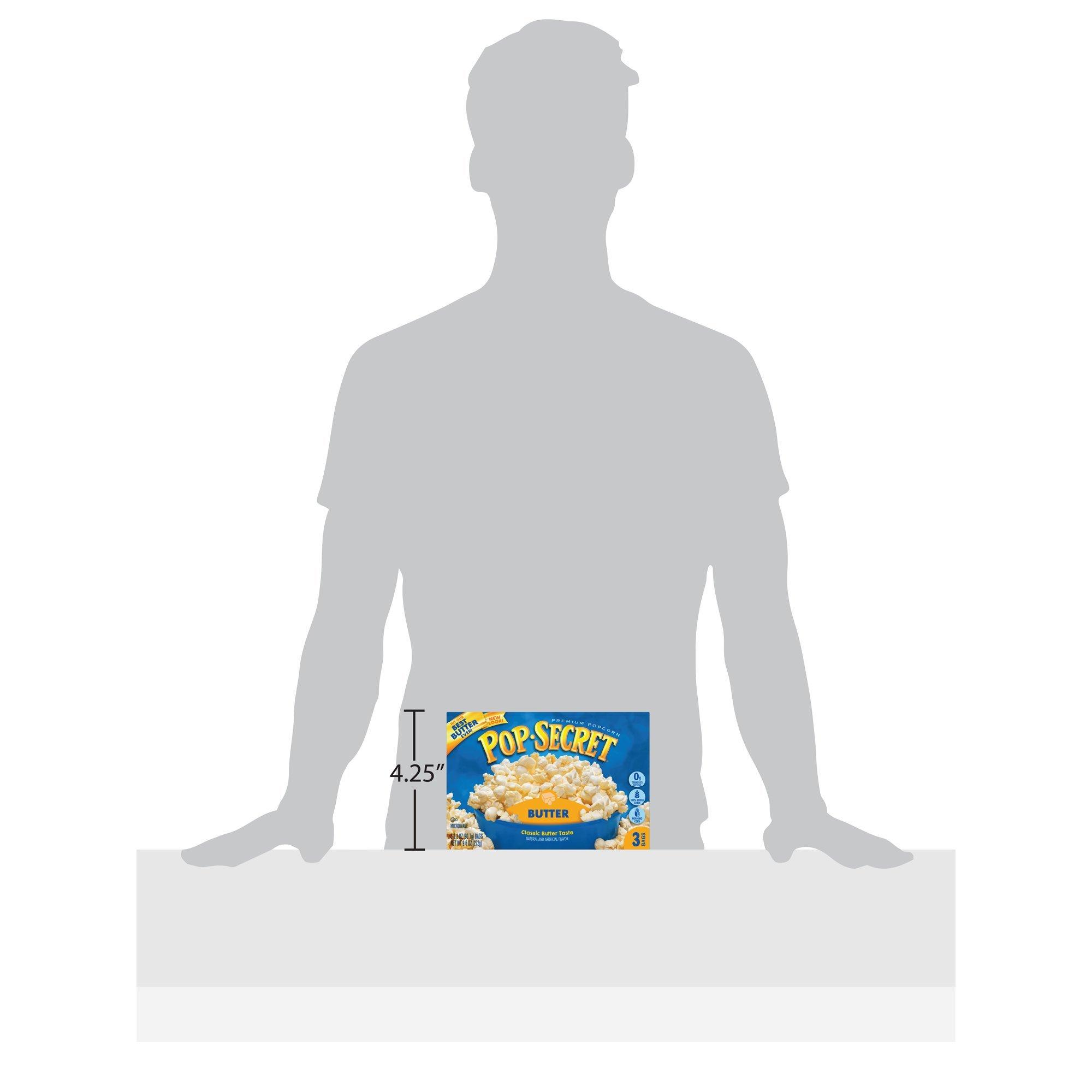 Pop Secret Pop Secret Popcorn, Butter, Microwave Bags 3 Count Box (Pack of 6)