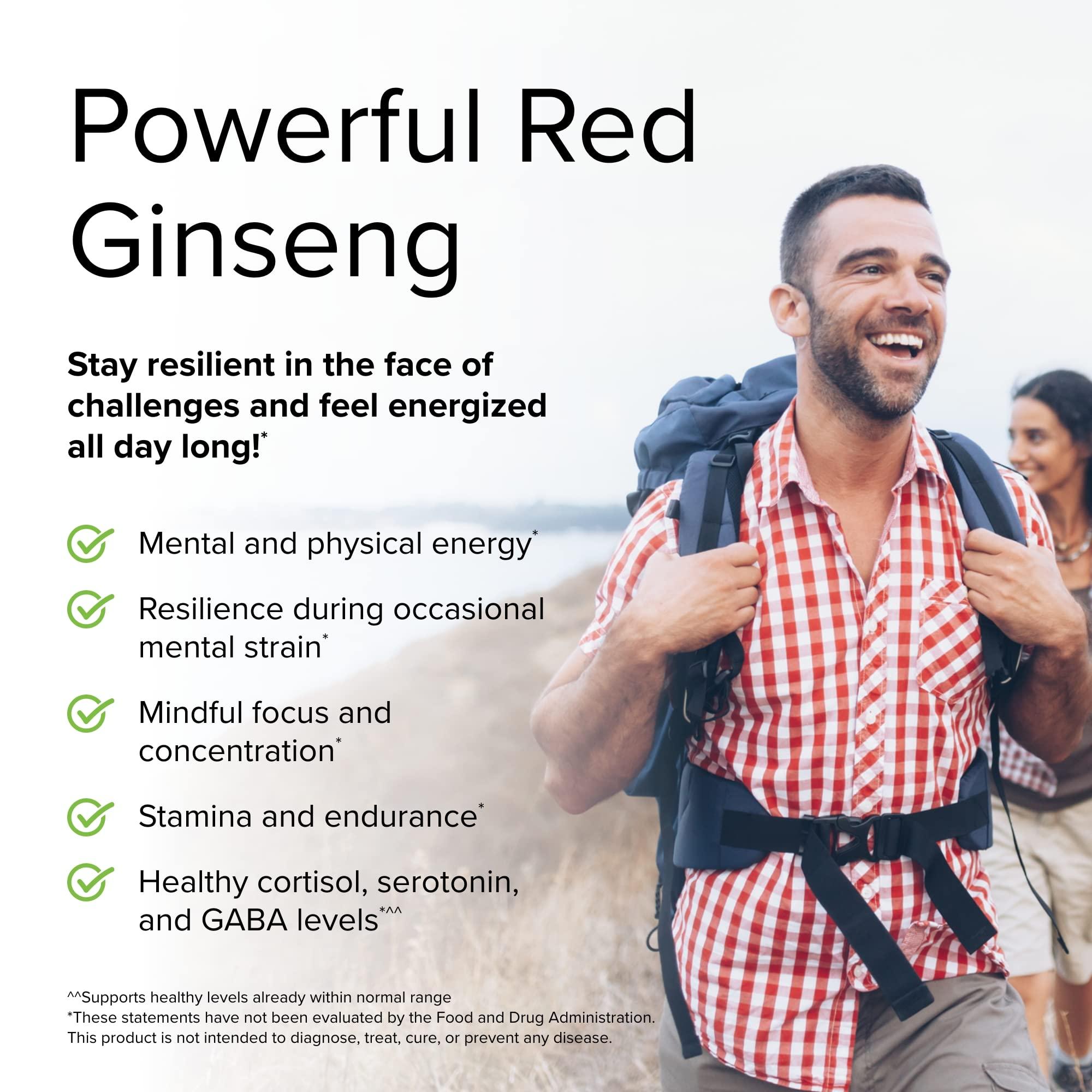 Terry Naturally Terry Naturally HRG80 Red Ginseng Energy - 30 Capsules - Red Ginseng Root Powder, Panax Ginseng, HRG80 - Non-GMO, Vegan, Gluten Free 30 Servings