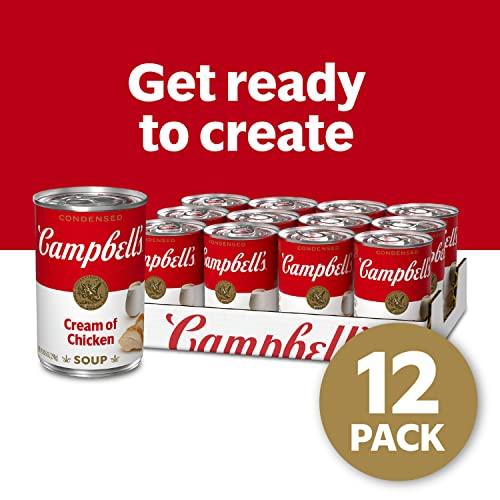 Campbell's Campbell's Condensed Cream of Chicken Soup, 10.5 Ounce Can (Pack of 12)