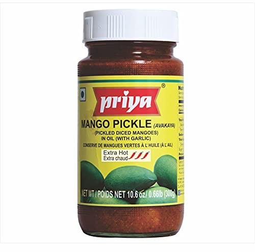 Priya Priya Pickle Combo Pack - Mango (Extra Hot) & Mix Vegetable (Extra Hot)(2X300 gm)