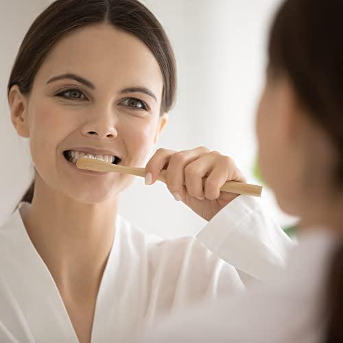 24k Organic Natural Bamboo Wood Toothbrush Soft White Bristles by 24k Organic--Biodegradable, BPA Free, Eco-Friendly, Vegan Friendly, Environmentally Clean–Go Green Dental Care for Entire Family (Single Pack)