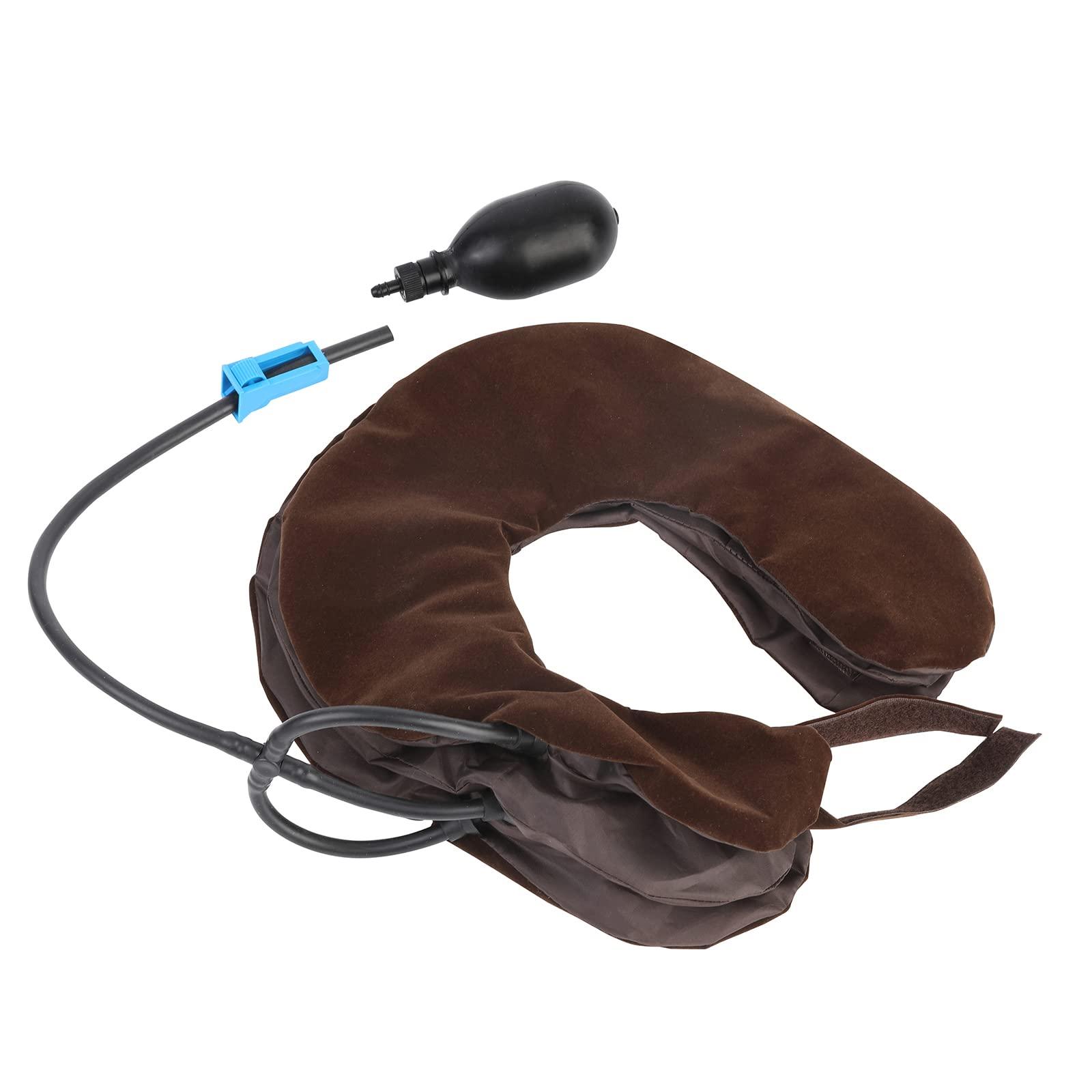FTQEVLBM Cervical Neck Device Neck Support Traction Inflatable Air Pillow for Pain Relief