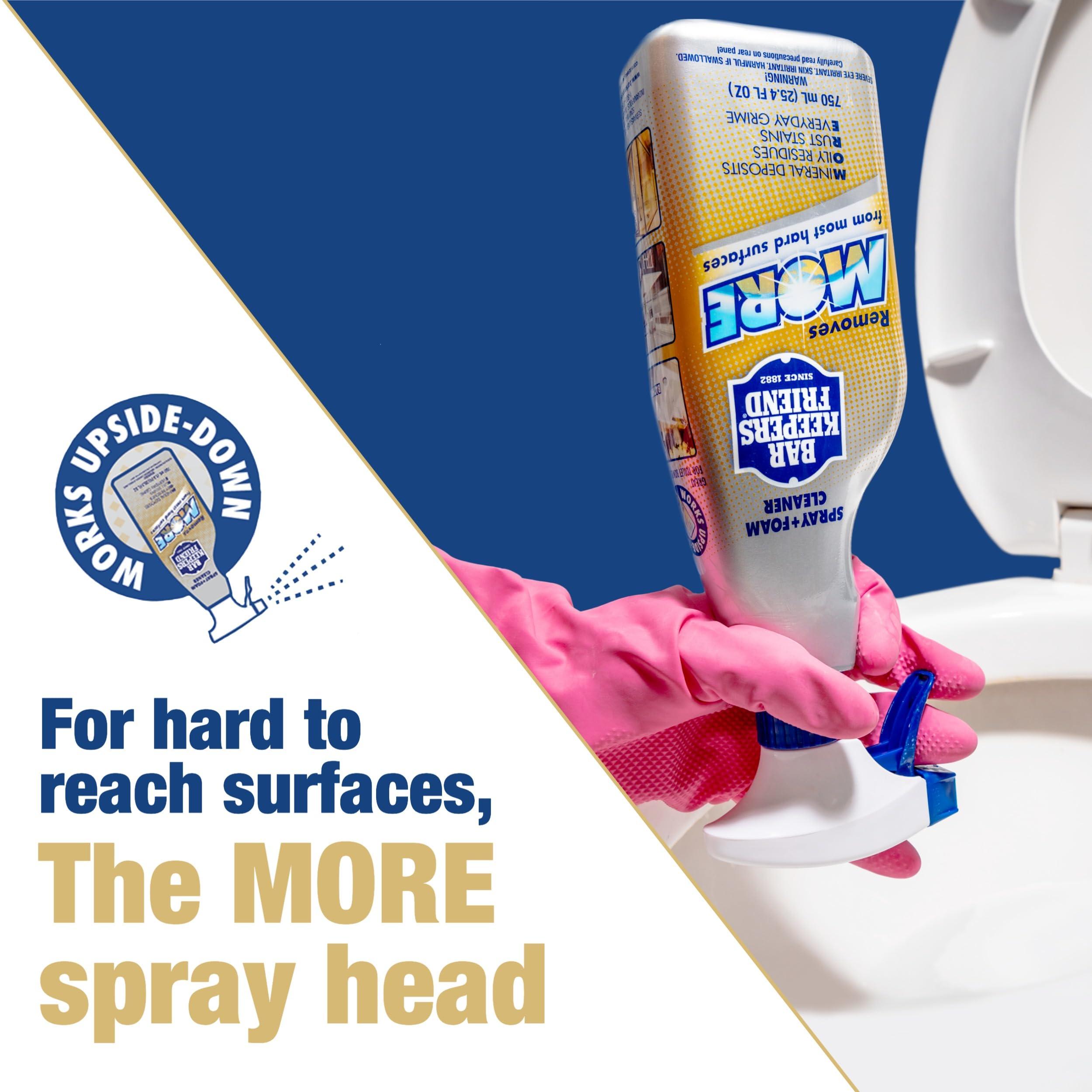 Bar Keepers Friend Bar Keepers Friend Soft Cleanser (26 oz) MORE Spray + Foam (25.4 oz) Multipurpose Cleaner Bundle, Stain & Rust Remover for Multi Surface Bathroom, Kitchen & Outdoor Cleaning