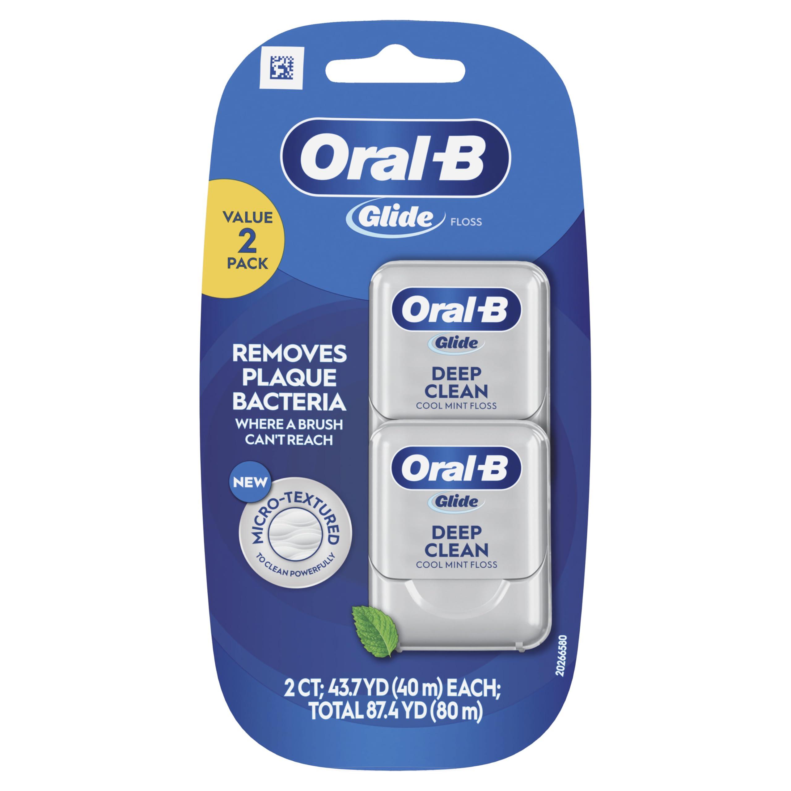 Oral-B Oral-B Glide Pro-Health Deep Clean Dental Floss, Cool Mint, 40 m, Pack of 2