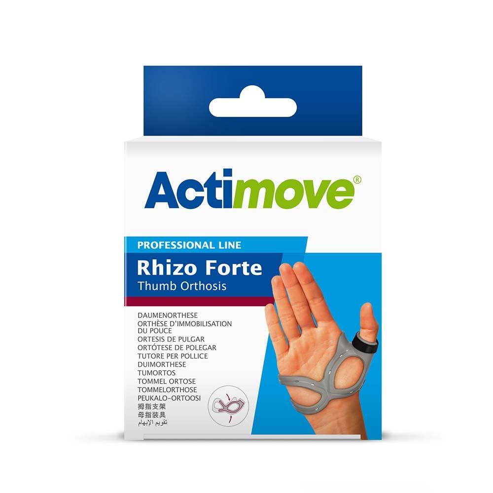 Actimove Actimove Professional, Rhizo Forte Thumb Brace | Thumb Splint for Rheumatoid Arthritis, Ulnar Collateral Ligament Injuries, Soft Tissue Injuries, Ligament Instability, Post-Operative immobilization | Grey, Right, Medium
