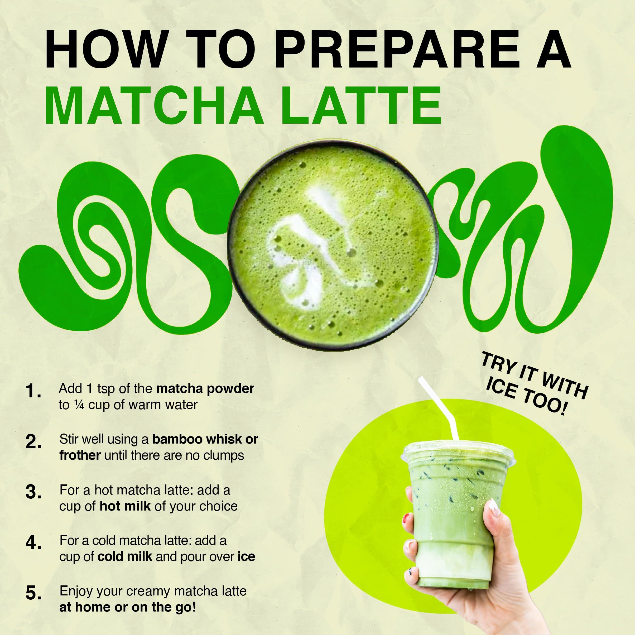 DRINK MATCHA DrinkMatcha Organic Matcha Green Tea Powder 1 LB 100% Pure Matcha | Nothing Added | Perfect for Lattes, Smoothies, Baking (16 Ounce)