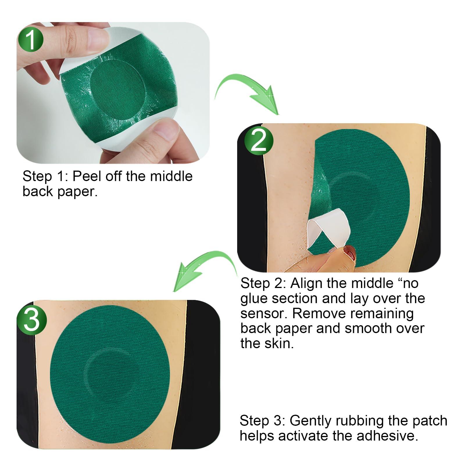 funpatch funpatch 20Pack Libre 2 Sensor Covers, Freestyle Waterproof Libre 2 Adhesive Patches Flexible CGM Tape Non-Glue Central Full Cover Hypoallergenic & Latex-Free Long-Lasting for 14 Days, Sapphire