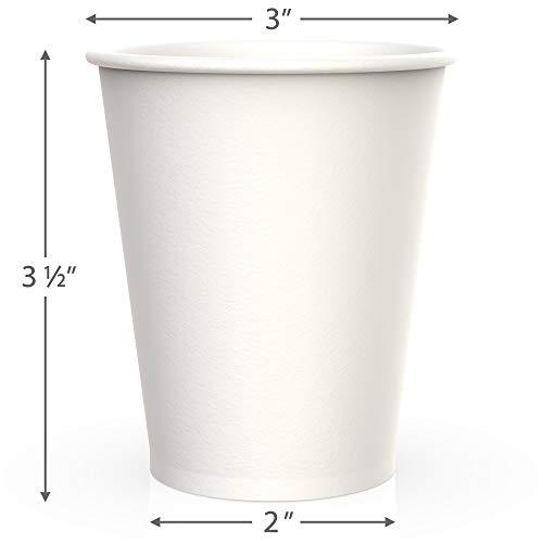 Lakesstory 50 Pack 9 oz Coffee Paper Cups 9oz White Disposable Coffee Cups Drinking Cups for Cold/Hot Beverages Drinks Chocolate Lemonade Wine Hot Coffee Togo Cups Tea & Water Cups for Home Office Stores Cafes
