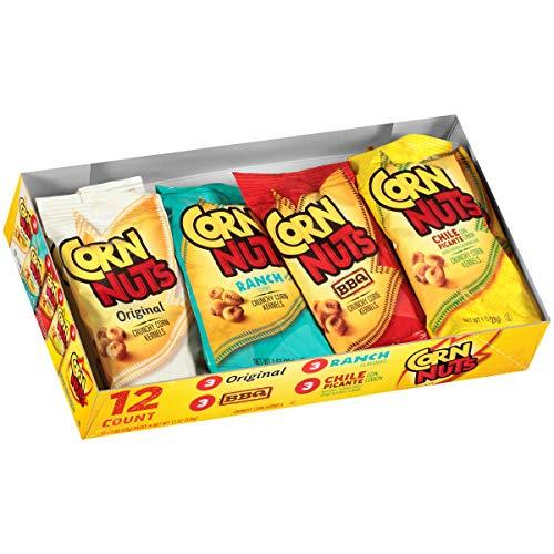 Corn Nuts Corn Nuts Original, Ranch, BBQ, Chile Picante con Limon Crunchy Corn Kernels Variety Pack (1 oz Bags, Pack of 12)