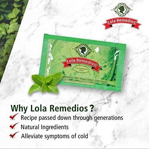 Lola Remedios Lola Remedios Food Supplement Syrup - Pack of 2 - Total 24 Sachets, 12 Sachets Per Box - All Natural Ingredients Honey, Ginger, Mint, Clove and Fennel