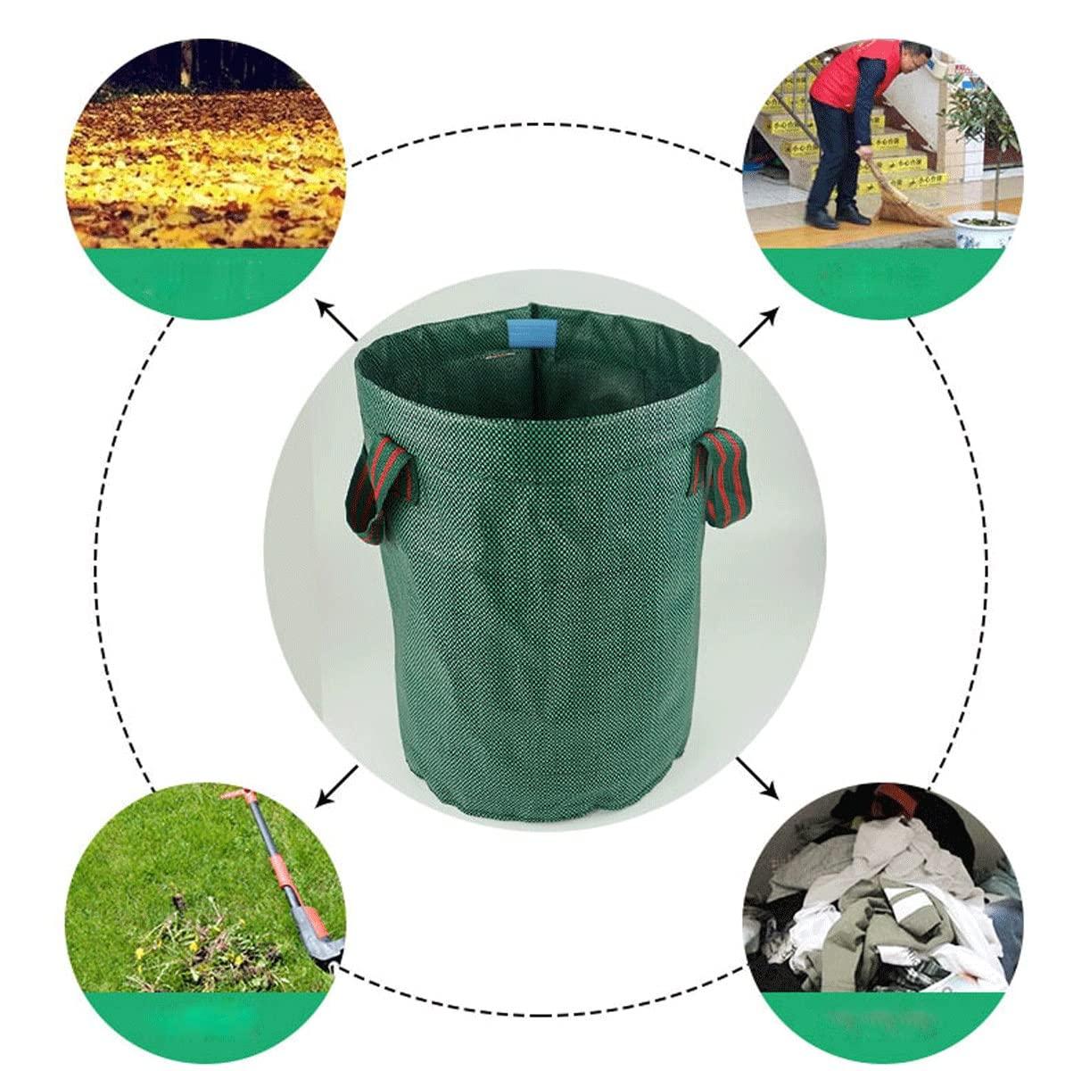 CCLONGTT CCLONGTT Camping Trash Can Lawn Garden Bags Leaf Bags Large Yard Dustpan Reusable Yard Waste Bags 32/72/80/105/132 Gallons Lawn Debris Leaf Bags Recycling Bag 4 Handles (Color : 2pcs, Size : 500L)