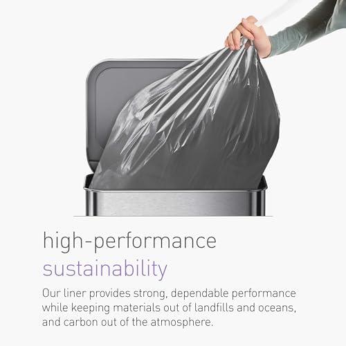 simplehuman simplehuman Code H 80 Count, Genuine Odorsorb Custom Fit Liners, Drawstring Odor Absorbing Trash Bags in Dispenser Packs, 30-35 Liter / 8-9 Gallon