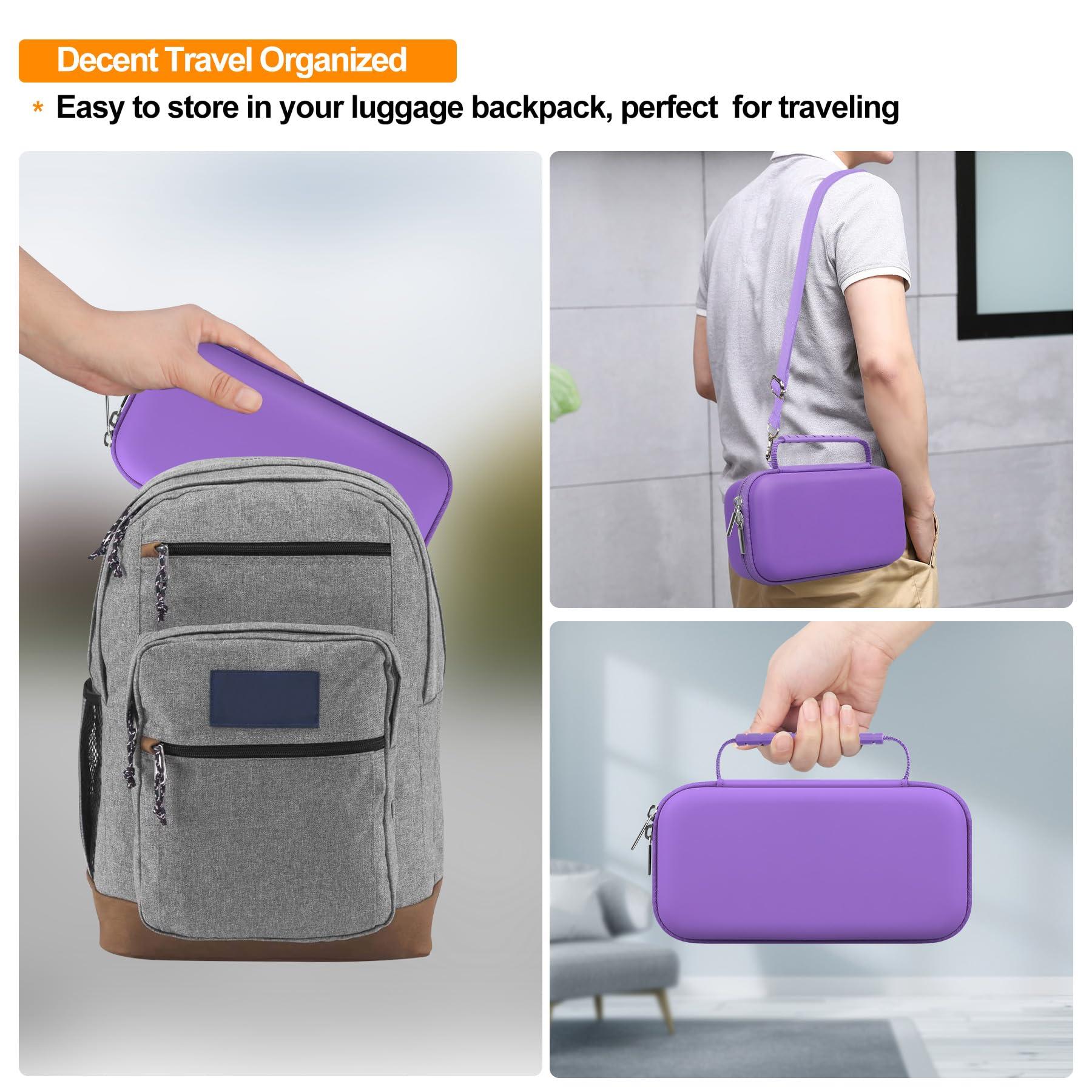 Elonbo Elonbo Carrying Case for Asthma Inhaler, Inhaler Spacer for Kids and Adults, Masks, Inhaler Holder Asthma Travel Organize Bag, Pocket Fits Allergy Meds, Ventolin Inhaler, Purple (Case Only)