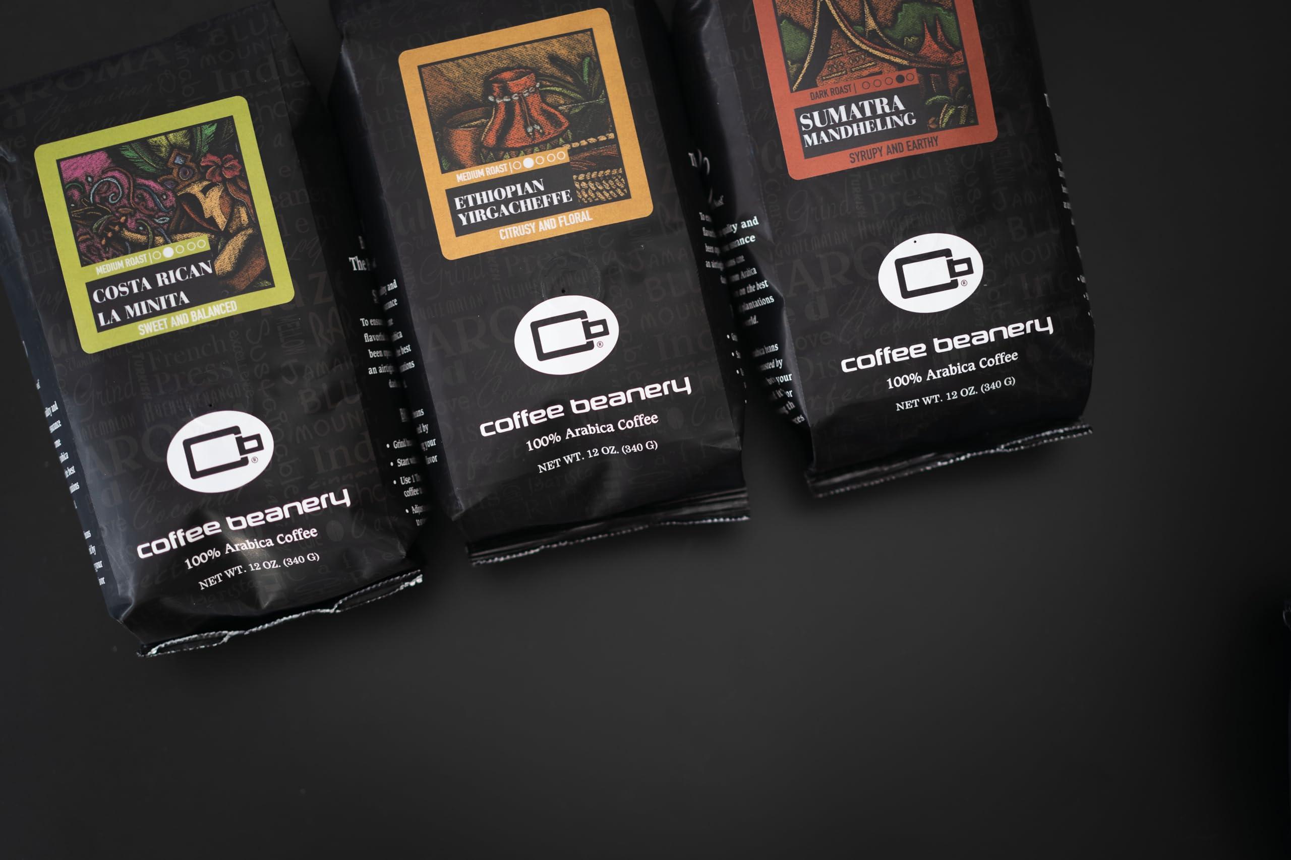 Coffee Beanery Ethiopian Yirgacheffe Specialty Coffee | 1 Bag of 12oz. Coffee (Coarse) | Light Roast