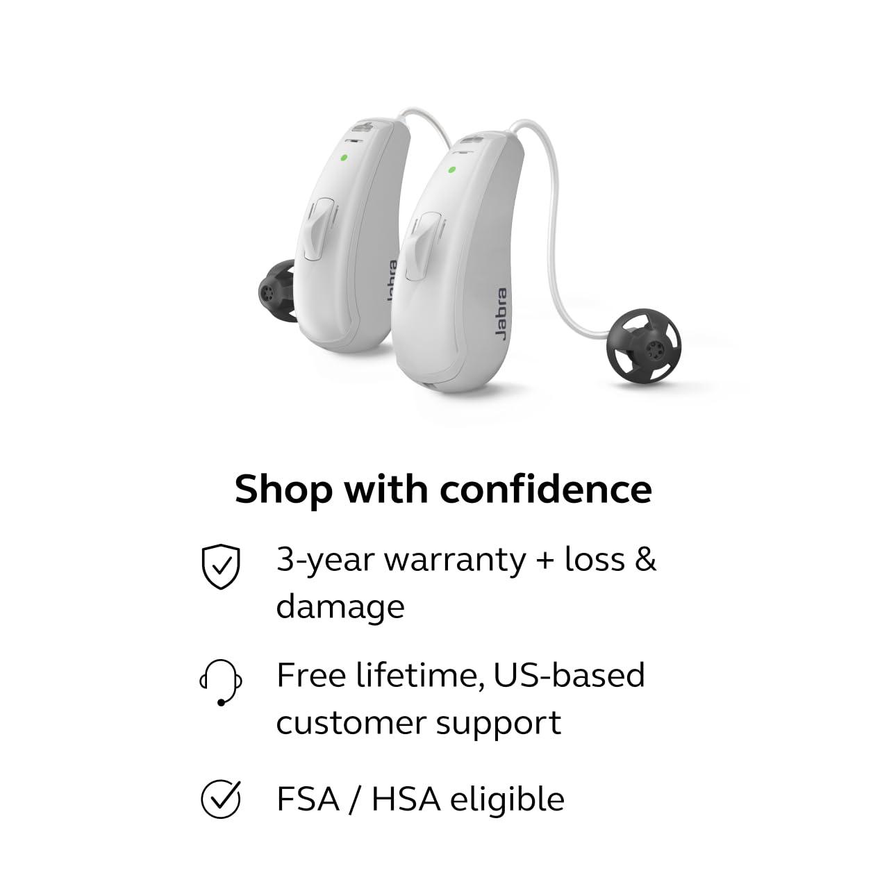 Jabra Enhance Jabra Enhance Select 50R OTC Hearing Aids, Audiology Team Care Included, Bluetooth Streaming for Calls, Music, Media for iOS & Android, Nearly Invisible & Comfortable, Noise Reduction - Beige