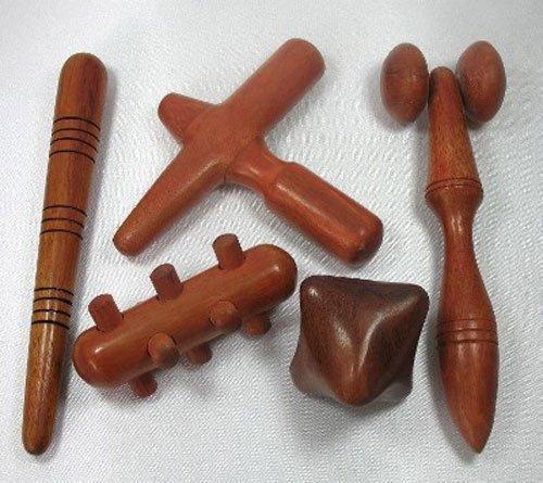Thailand Set 5 Thai Massage Tools Wooden Reflexology Therapy Hand Foot Body Relax