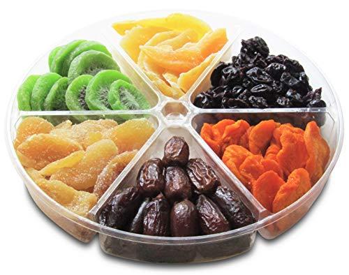 It's Delish Gourmet Dried Fruit Variety Gift Tray Large 6-Pt by It's Delish - Gift Basket | New Year Events, Fathers Mothers Day Holiday Party Birthday Valentines Anniversary Sympathy Get Well Hostess Gift Box