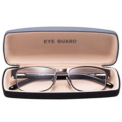 EYEGUARD EYEGUARD Readers Metal Deluxe Rectangular Reading Glasses for Men 1.00
