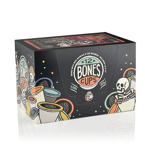 Bones Coffee Company Bones Coffee Company Flavored Coffee Bones Cups From Dusk Till Donuts Flavored Pods | 12ct Single-Serve Coffee Pods Compatible with Keurig 1.0 & 2.0 Keurig Coffee Maker